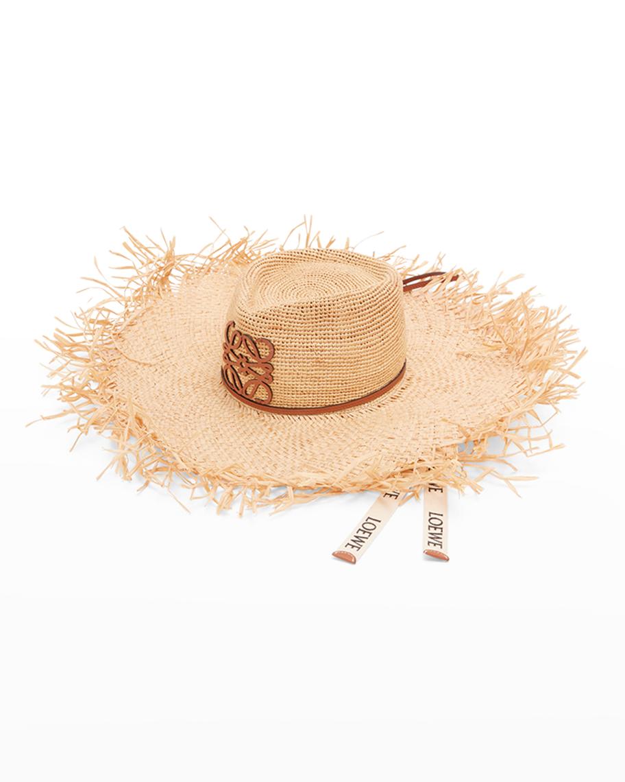 LOEWE Embroidered Logo Straw Bucket Sun Hat Summer Beach Wide Brim Hat LOEWE Anagram Raffia Sun Hat | Neiman Marcus main image 2