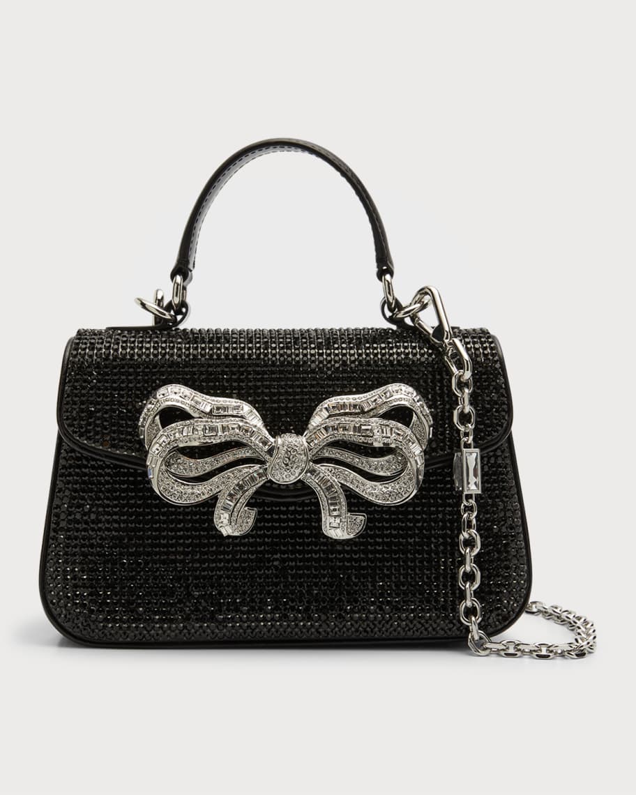 Image 1 of 6: Bow Crystal Top-Handle Bag