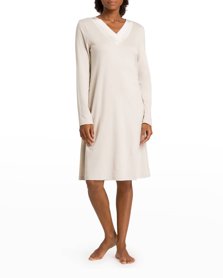 Hanro Thea Long-Sleeve Nightgown | Neiman Marcus