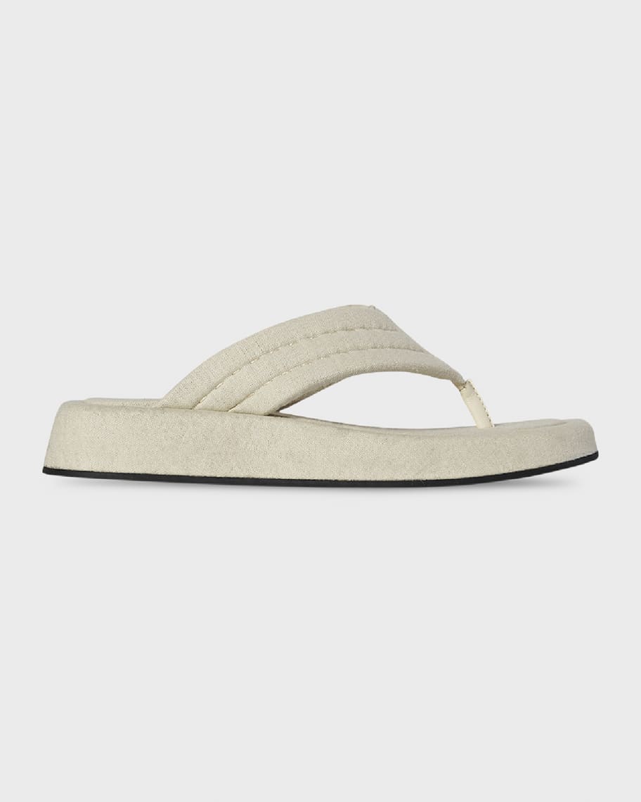 THE ROW Ginza Cotton Thong Sandals | Neiman Marcus
