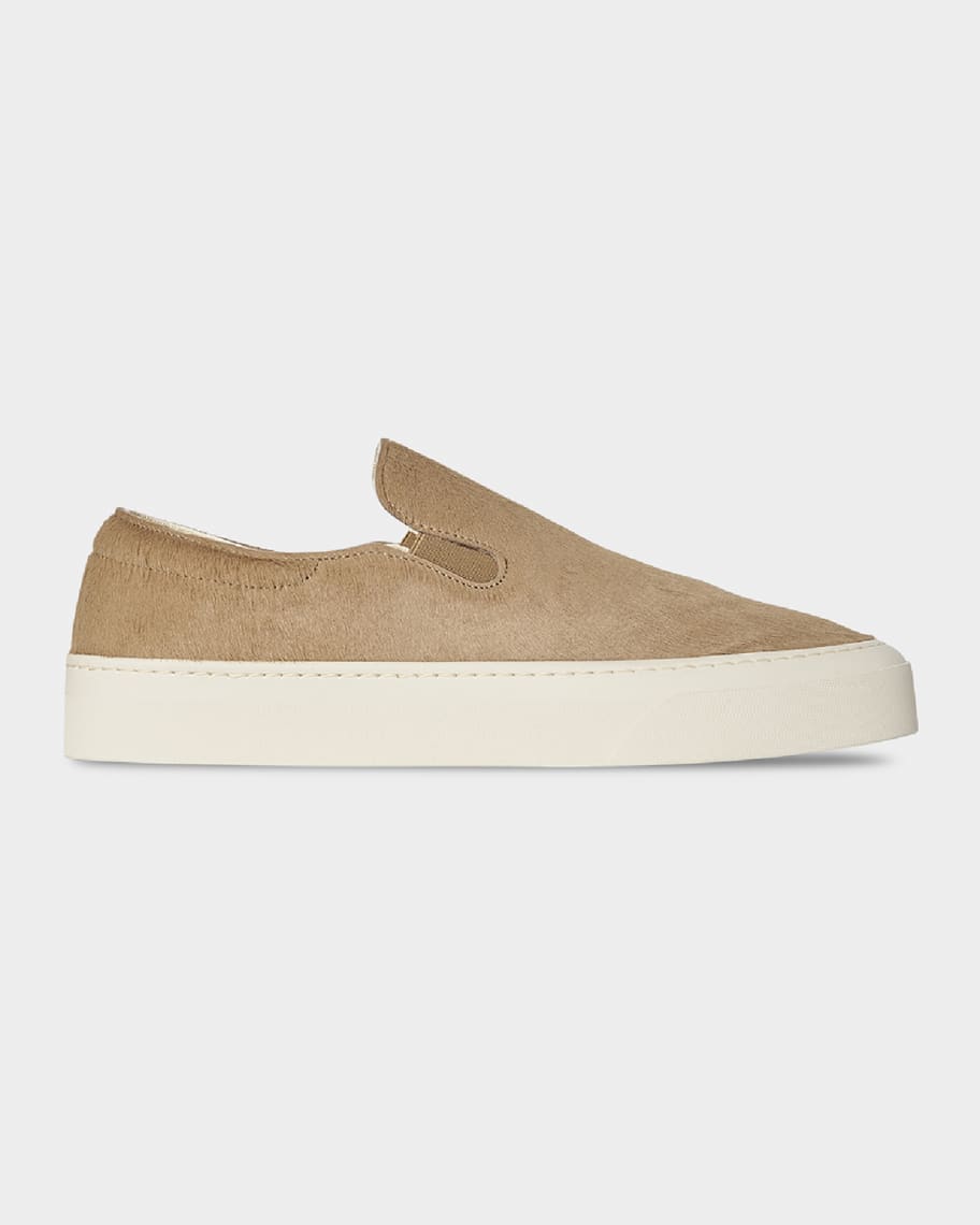 THE ROW Marie H Suede Slip-on Sneakers | Neiman Marcus
