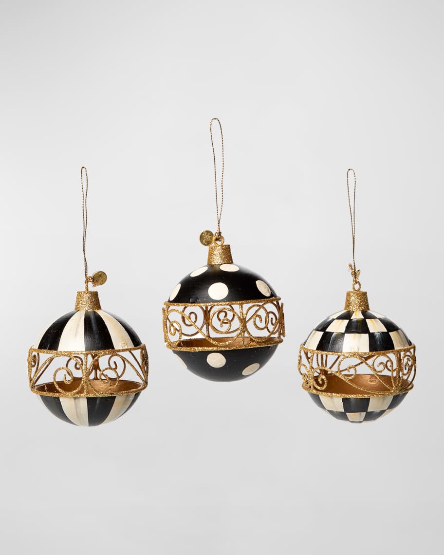 MacKenzie-Childs Filigree Ornaments, Set of 3 | Neiman Marcus