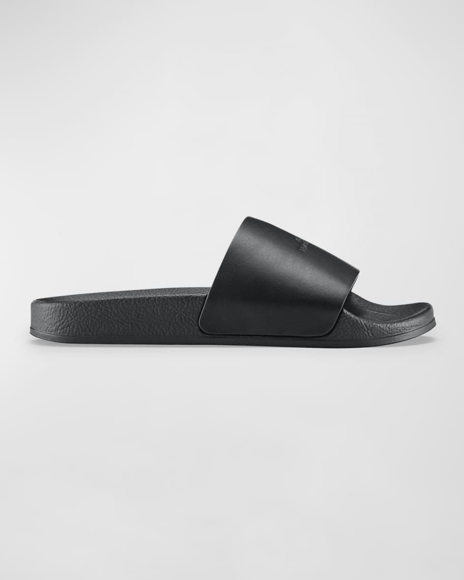 Koio Elba Leather Logo Pool Sandals | Neiman Marcus