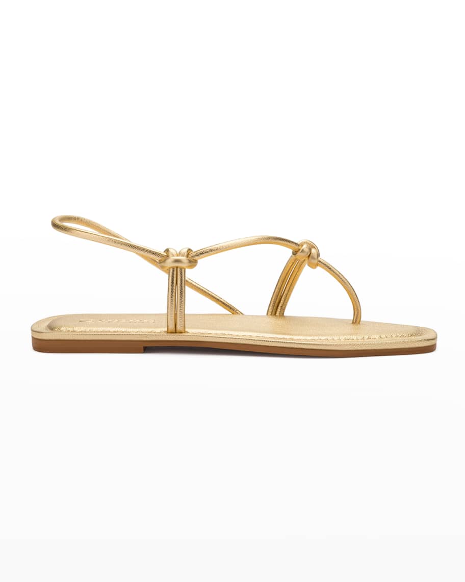 Mercedes Castillo Julianna Lambskin Slingback Thong Sandals | Neiman Marcus