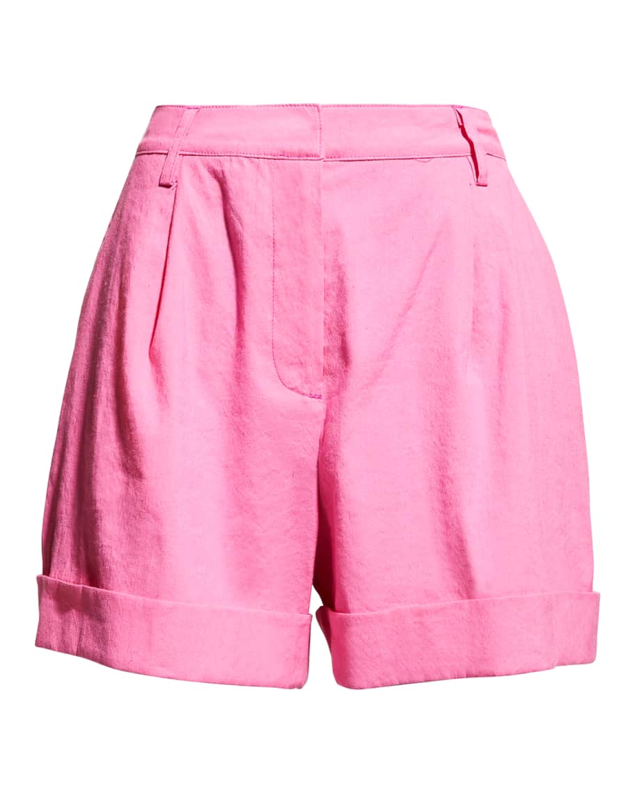 Image 2 of 5: Ivy Linen Pleated Shorts