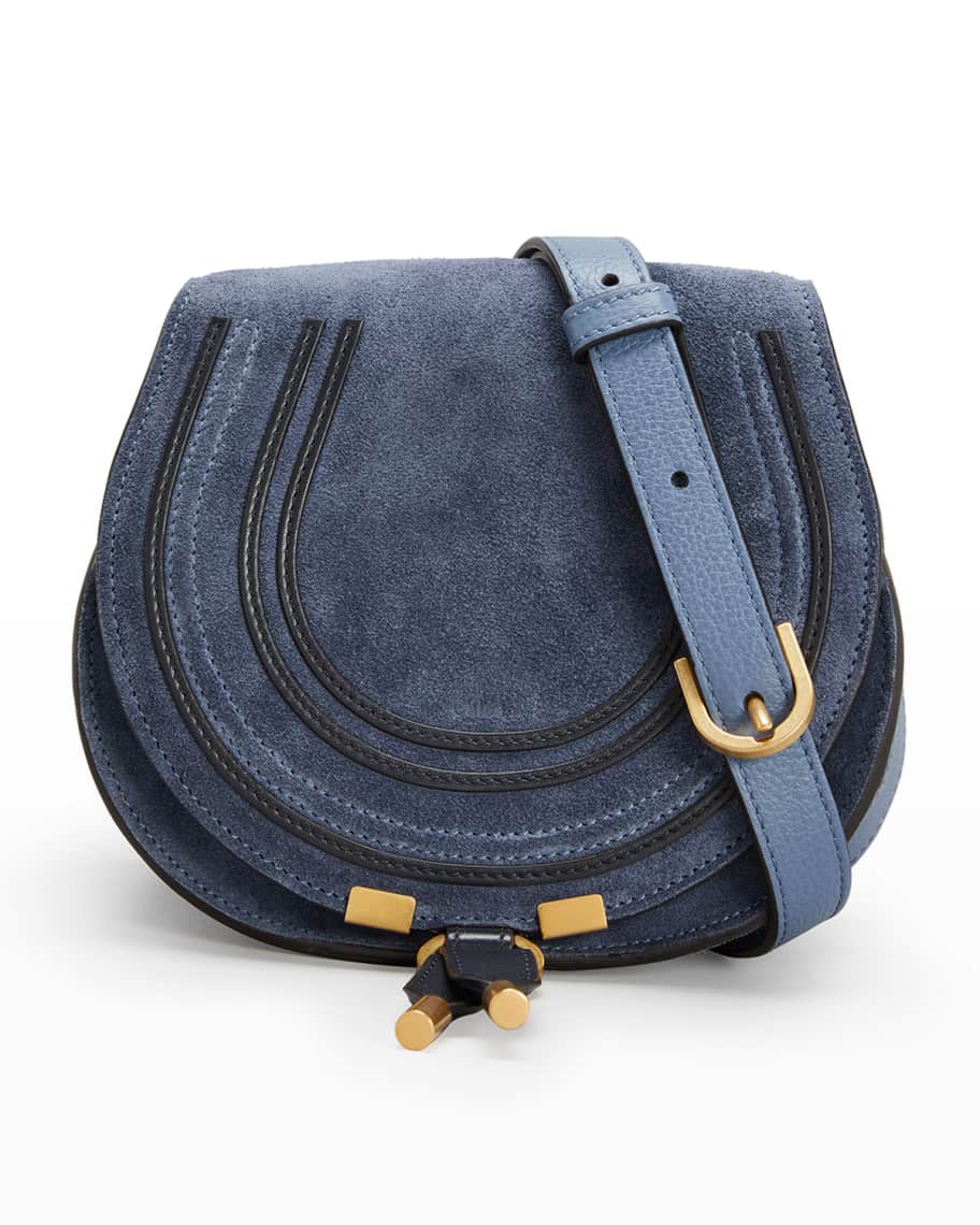 Womens Bags Shoulder bags Chloé Leather Small Marcie Bag in Blue 
