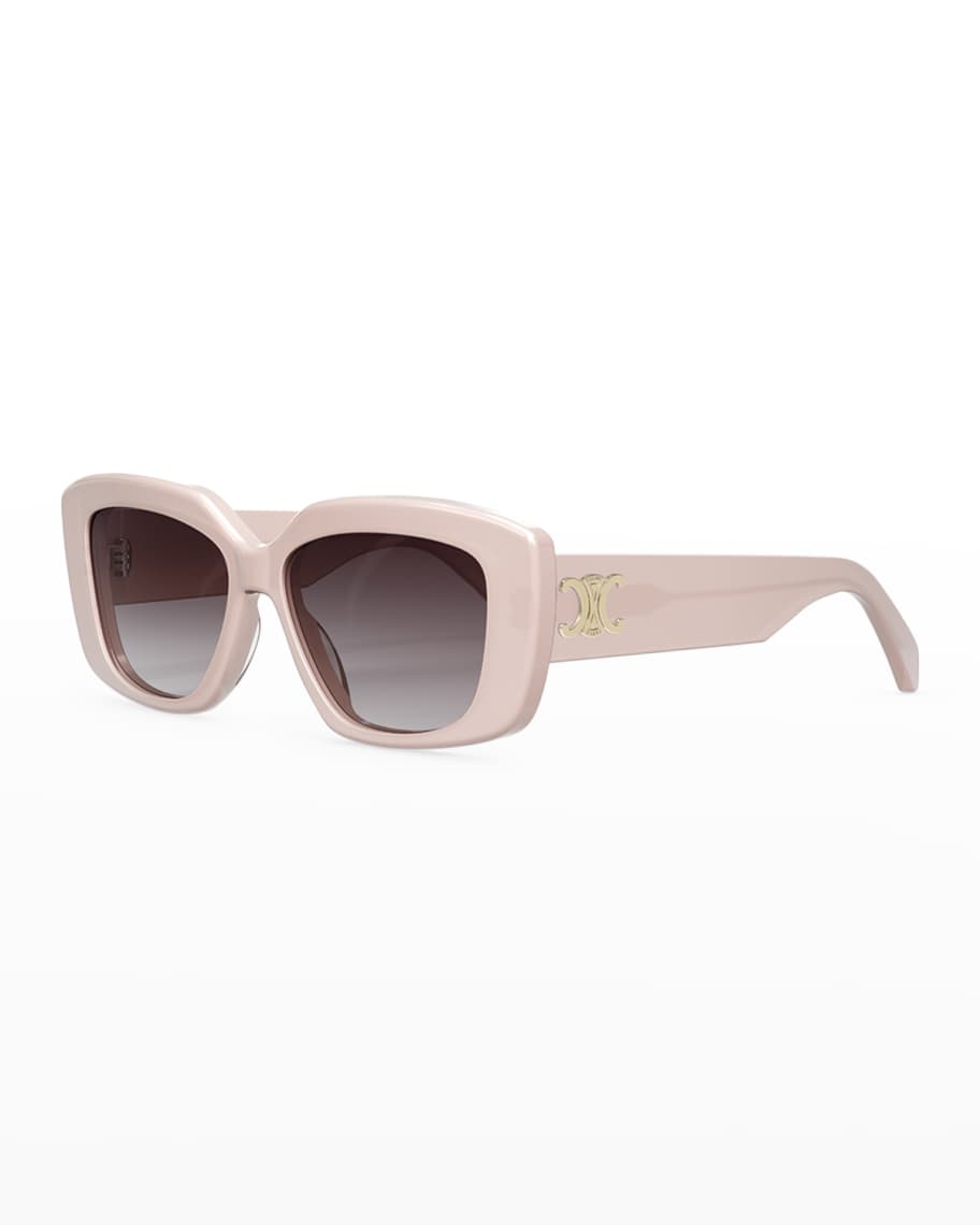 Celine Triomphe Rectangle Acetate Sunglasses | Neiman Marcus