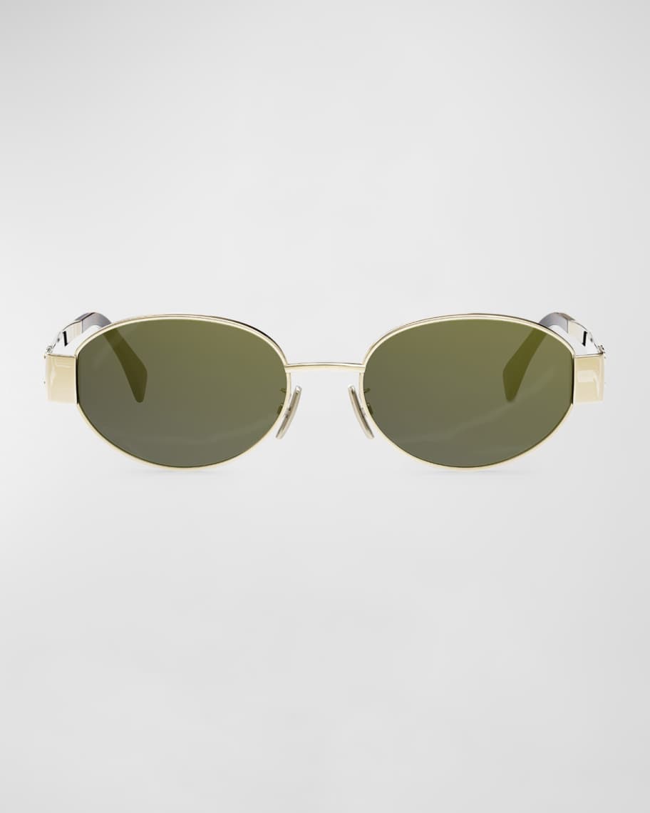 TRIOMPHE OVAL SUNGLASS  CL40240l IN METAL