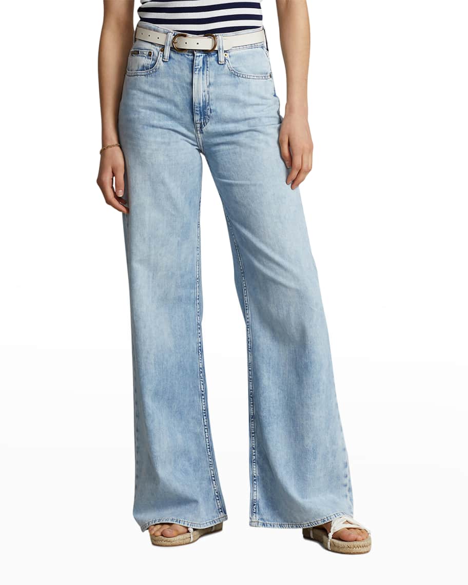 Polo Ralph Lauren Wide-Leg Denim Jeans | Neiman Marcus