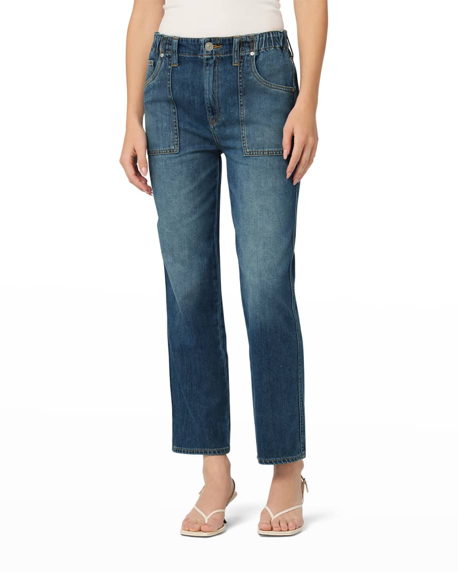 Hudson Remi Straight Elastic Ankle Jeans Neiman Marcus