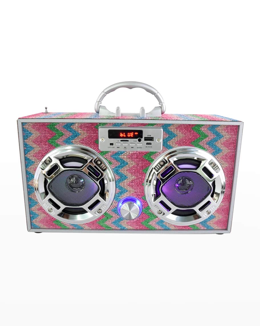 Wireless Express Kid's Chevron Embellished Bluetooth Boombox | Neiman ...