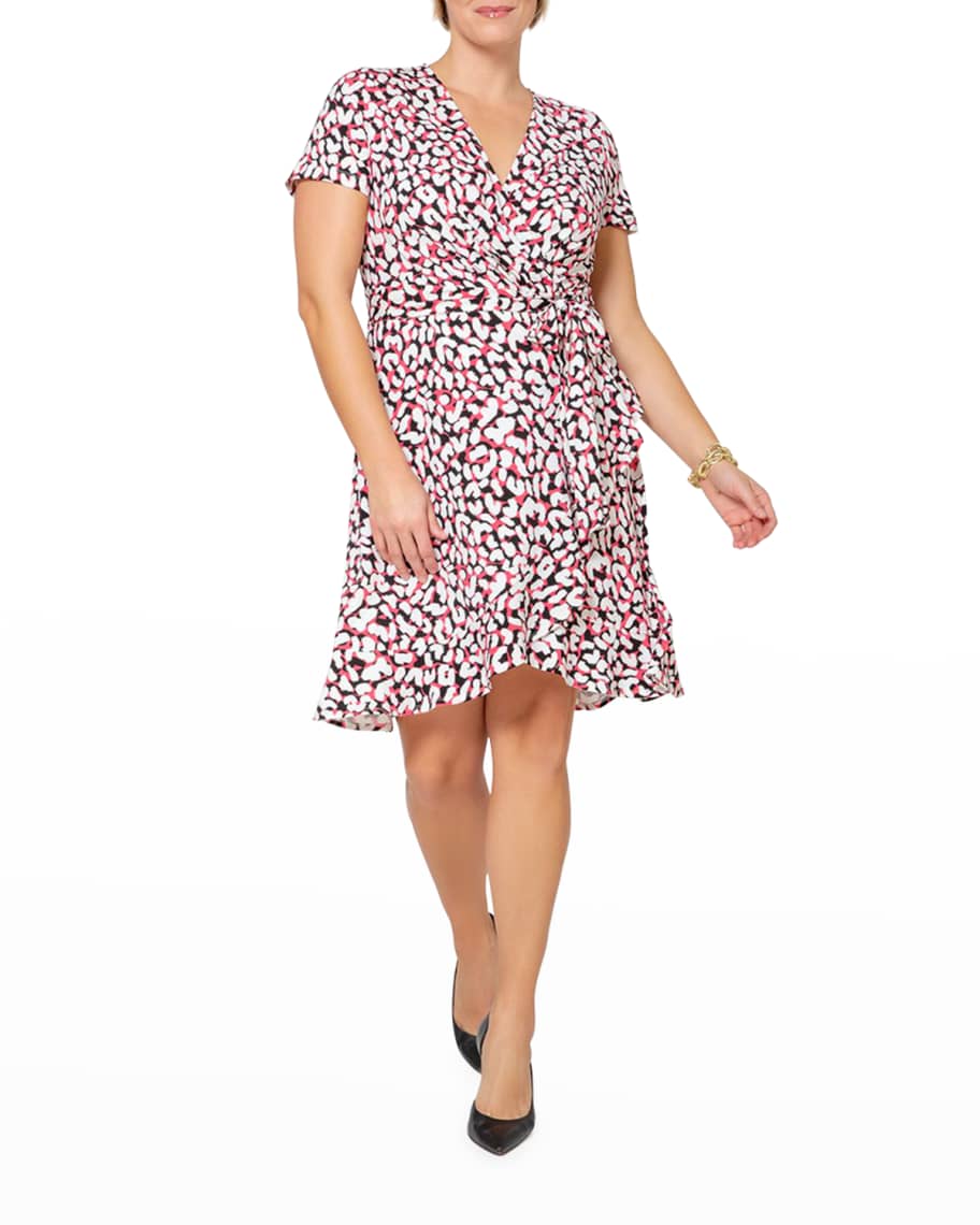 Leota Plus Size Brandy AbstractPrint Wrap Dress Neiman Marcus