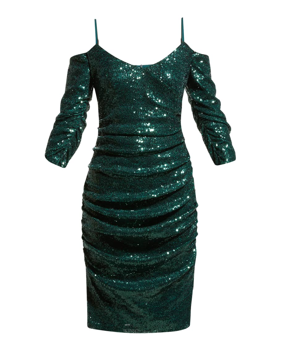 Black halo sequin dress store