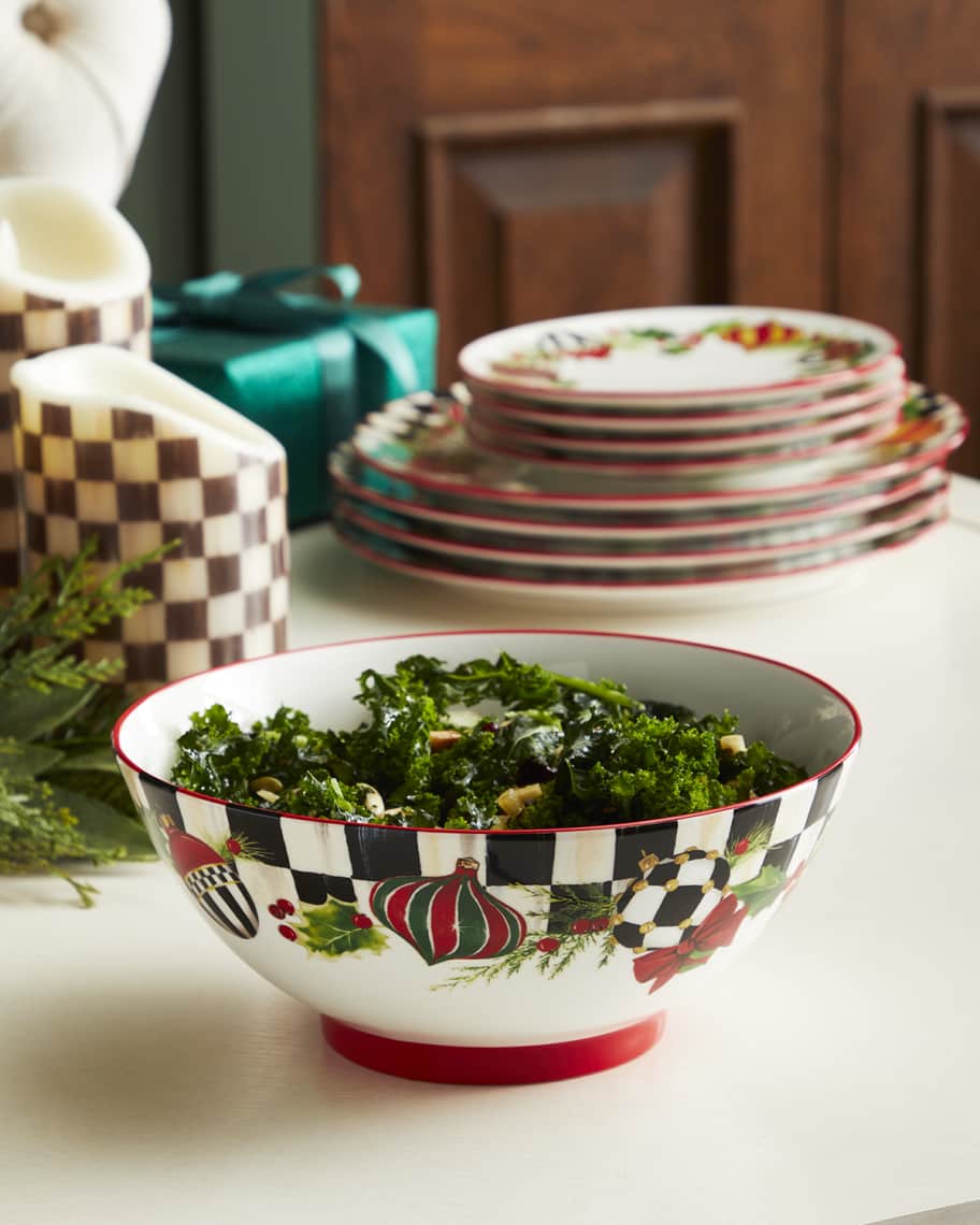 MacKenzie-Childs Deck the Halls Serving Bowl | Neiman Marcus