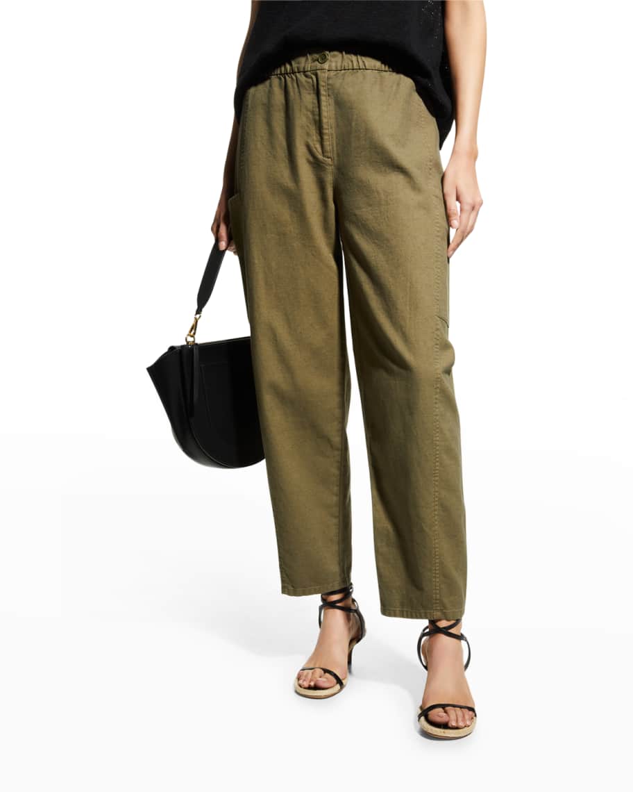 Eileen Fisher Cropped Lantern Cargo Pants Neiman Marcus