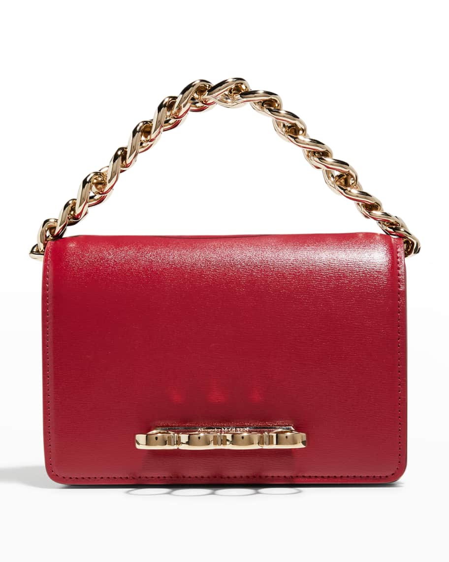 Alexander McQueen Four Ring Mini Chain Top-Handle Bag | Neiman Marcus