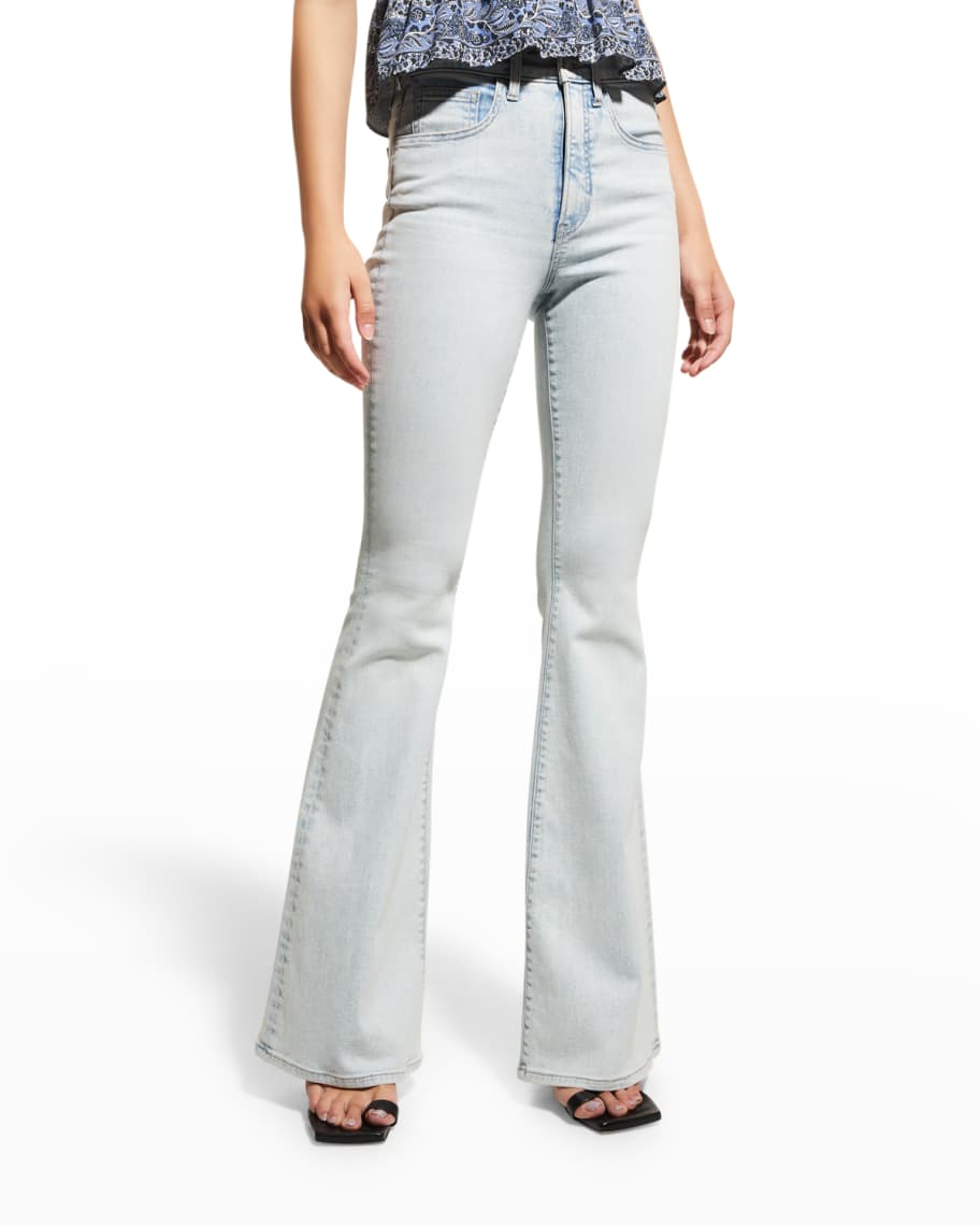 Veronica Beard Sheridan High Rise Flared Jeans | Neiman Marcus