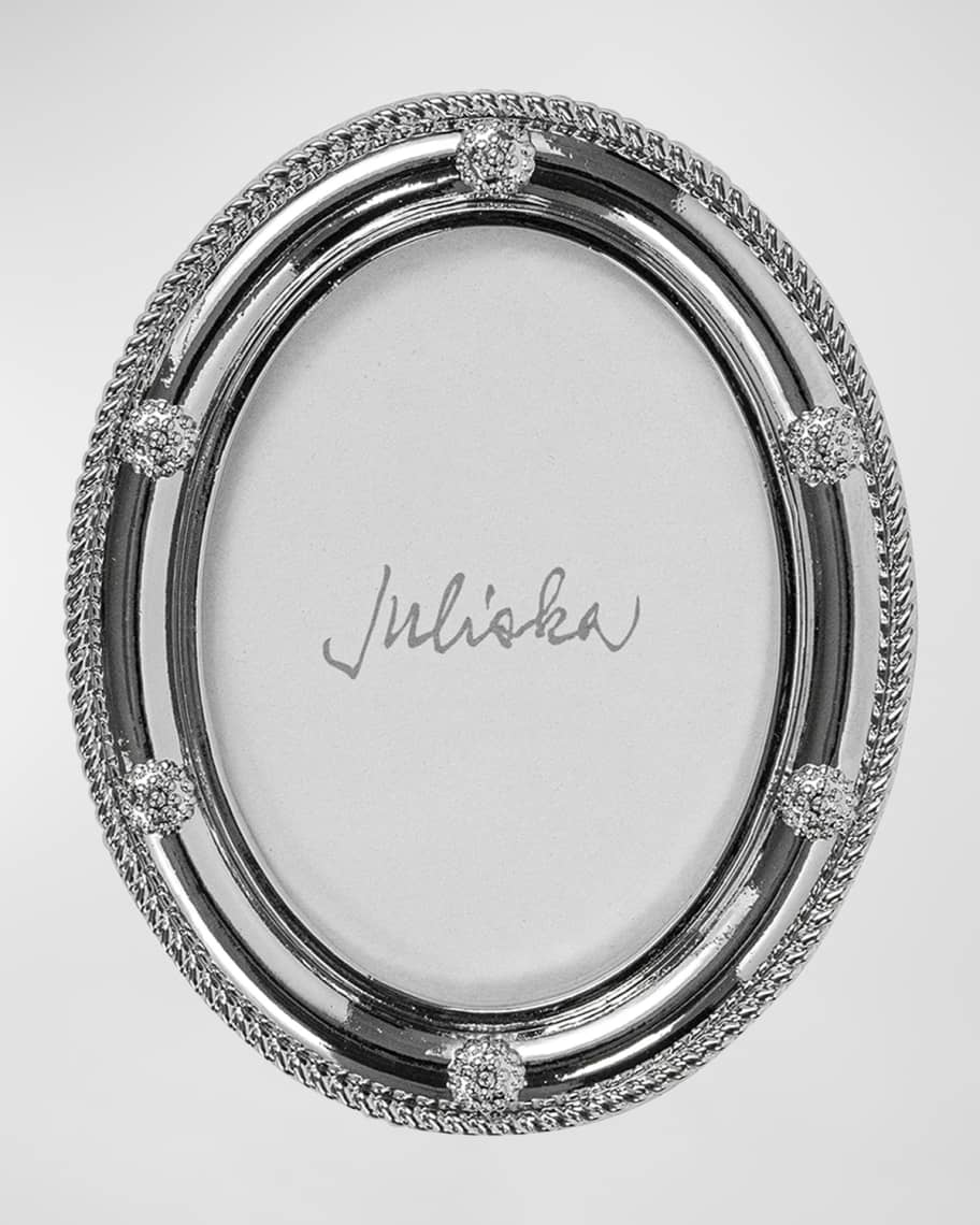 Juliska Berry & Thread Oval Frame Ornament, 2" x 3" Silver Neiman