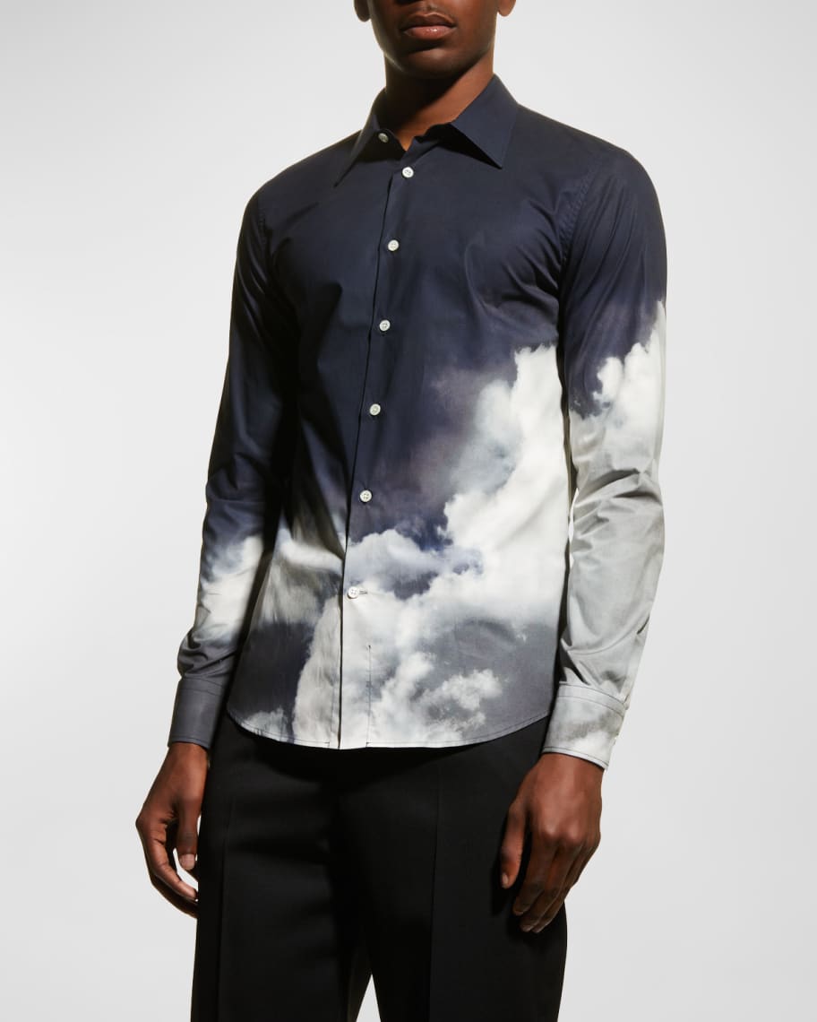 Alexander McQueen Cloud-print Hooded Jacket for Men