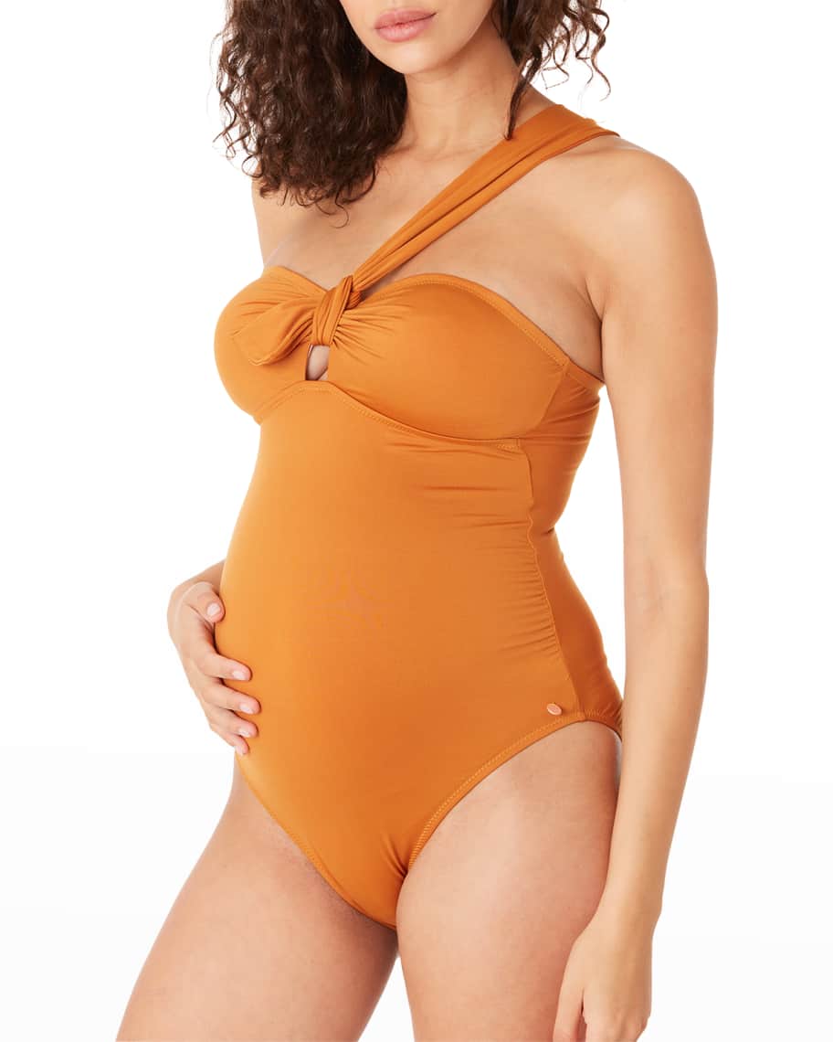 Cache Coeur Maternity Cuba Asymmetric One-Piece Swimsuit | Neiman