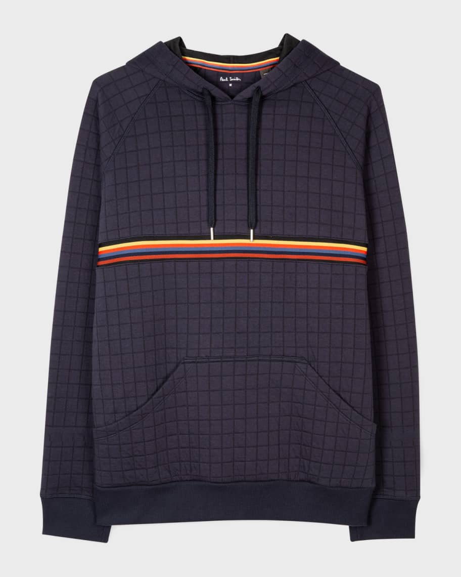 Paul Smith Men s Artist Stripe Grid Check Hoodie Neiman Marcus