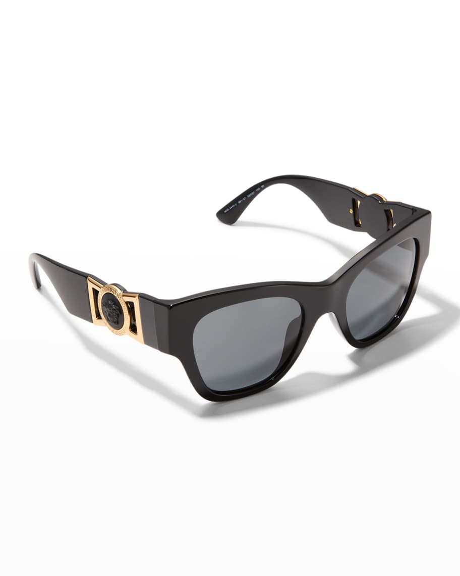 Versace Medusa Acetate Cat Eye Sunglasses Neiman Marcus 
