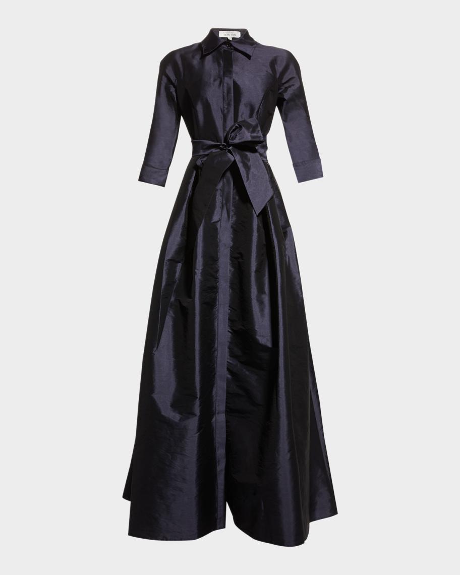 shirt dress formal gown Teri Jon Taffeta Waist Size 2 occasion:Cold Weather Essentials