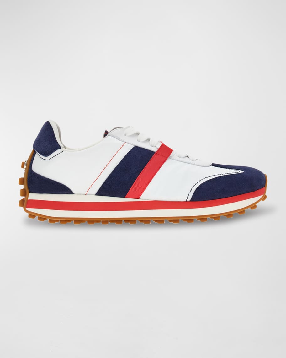 Ferragamo Unisex Iulio Textile Low-Top Sneakers | Neiman Marcus