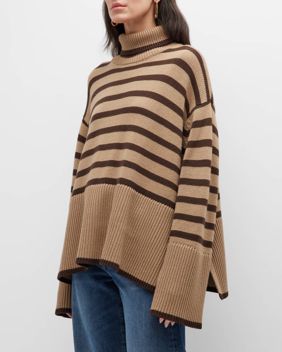 Stripe Turtle Neck Sweater
