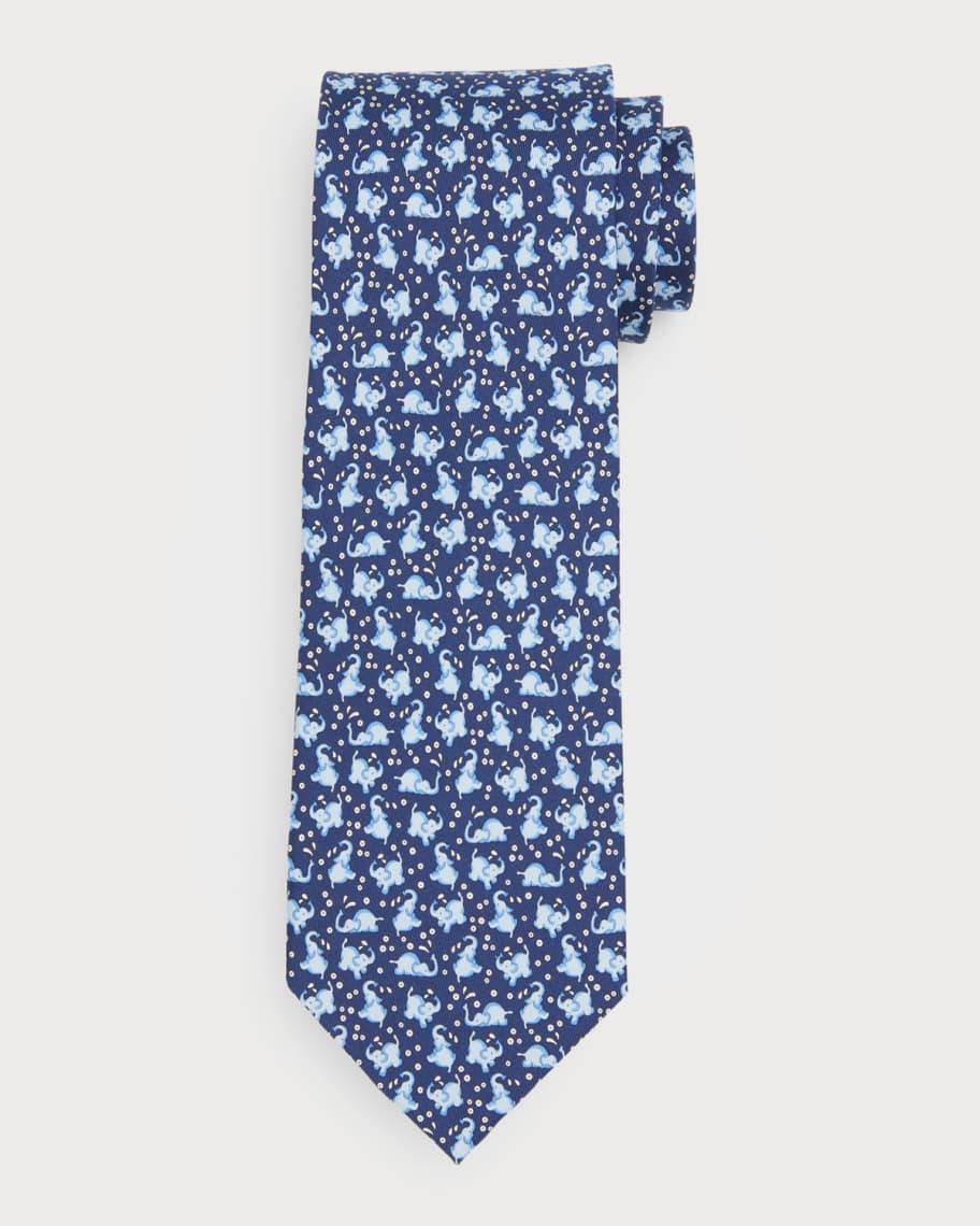 ferragamo tie elephant