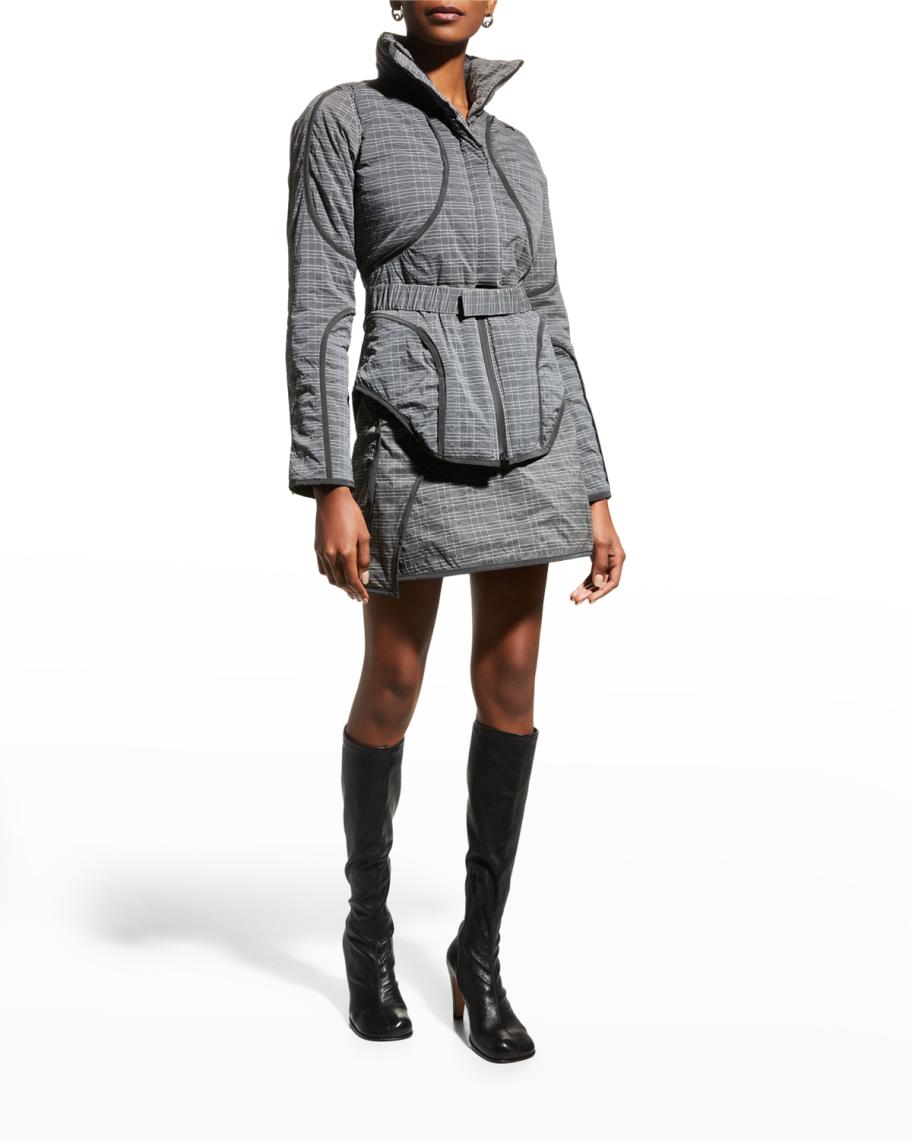 MCQ Quilted High-Neck Seamed Jacket | Neiman Marcus