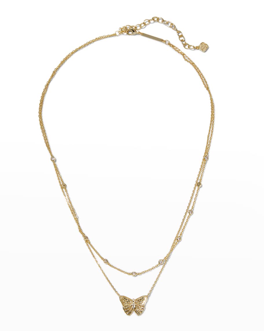 Kendra Scott Hadley Butterfly Multi-Strand Necklace, Gold | Neiman Marcus