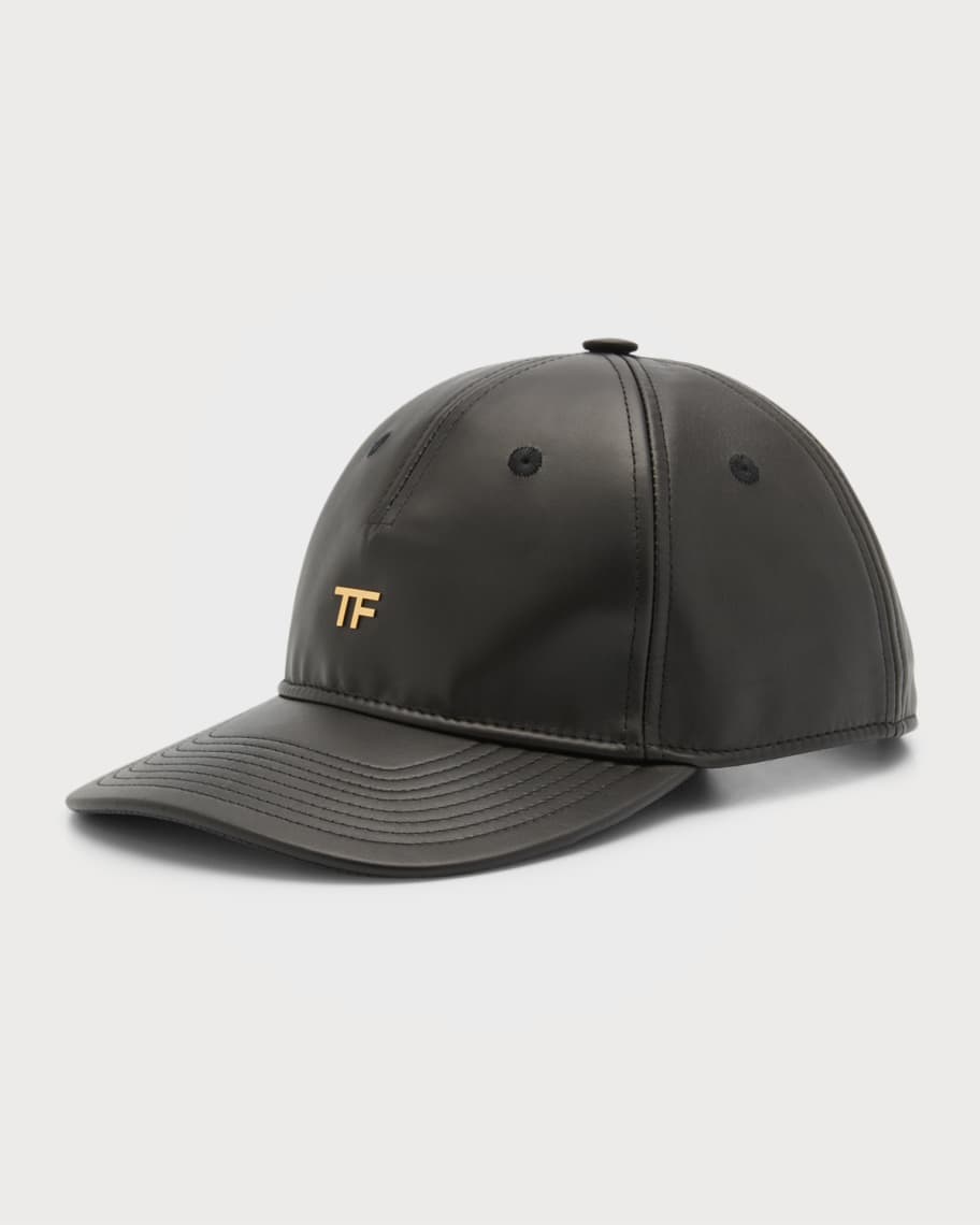TOM FORD TF Logo Leather Baseball Cap | Neiman Marcus