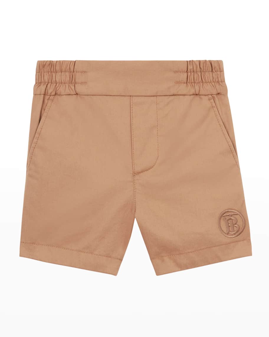 Burberry Boy's Leonard TB Embroidered Chino Shorts, Size 6M-2