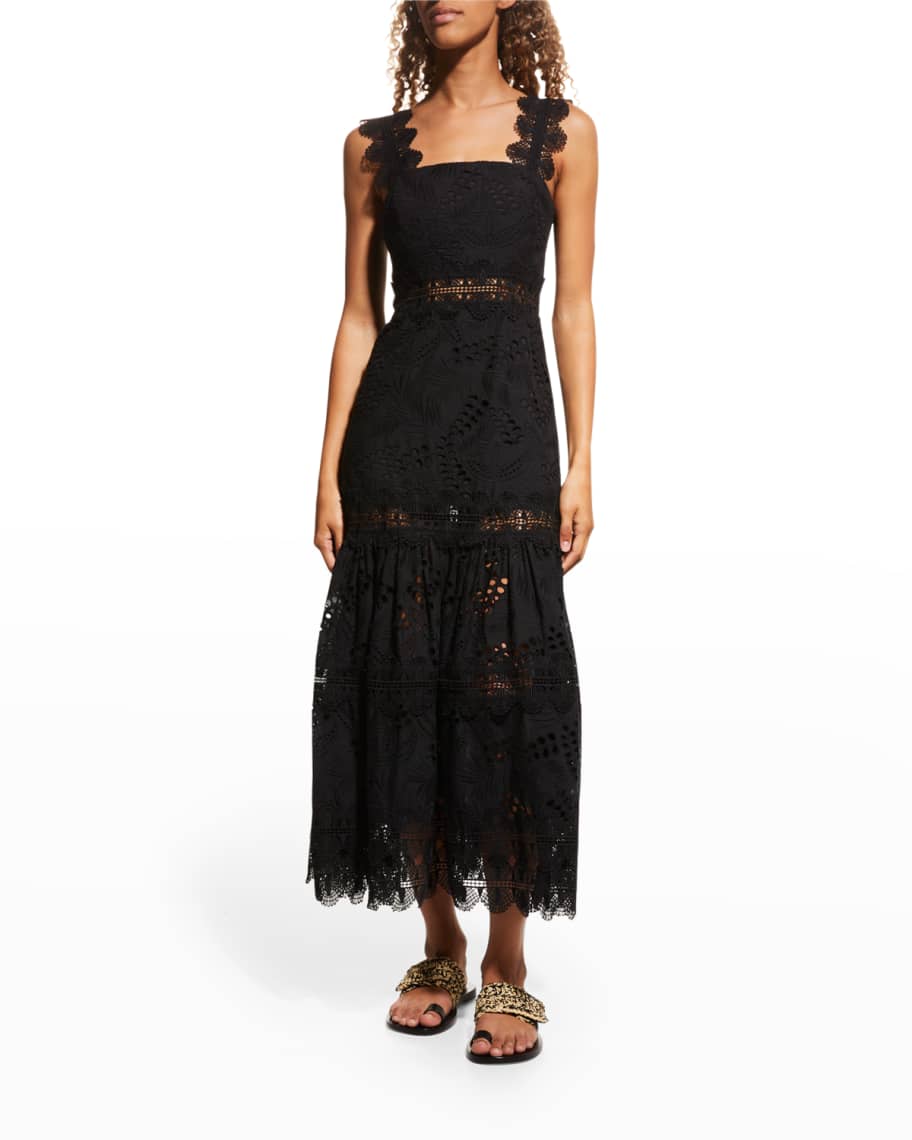 WAIMARI Sireneusse Lace Midi Dress | Neiman Marcus