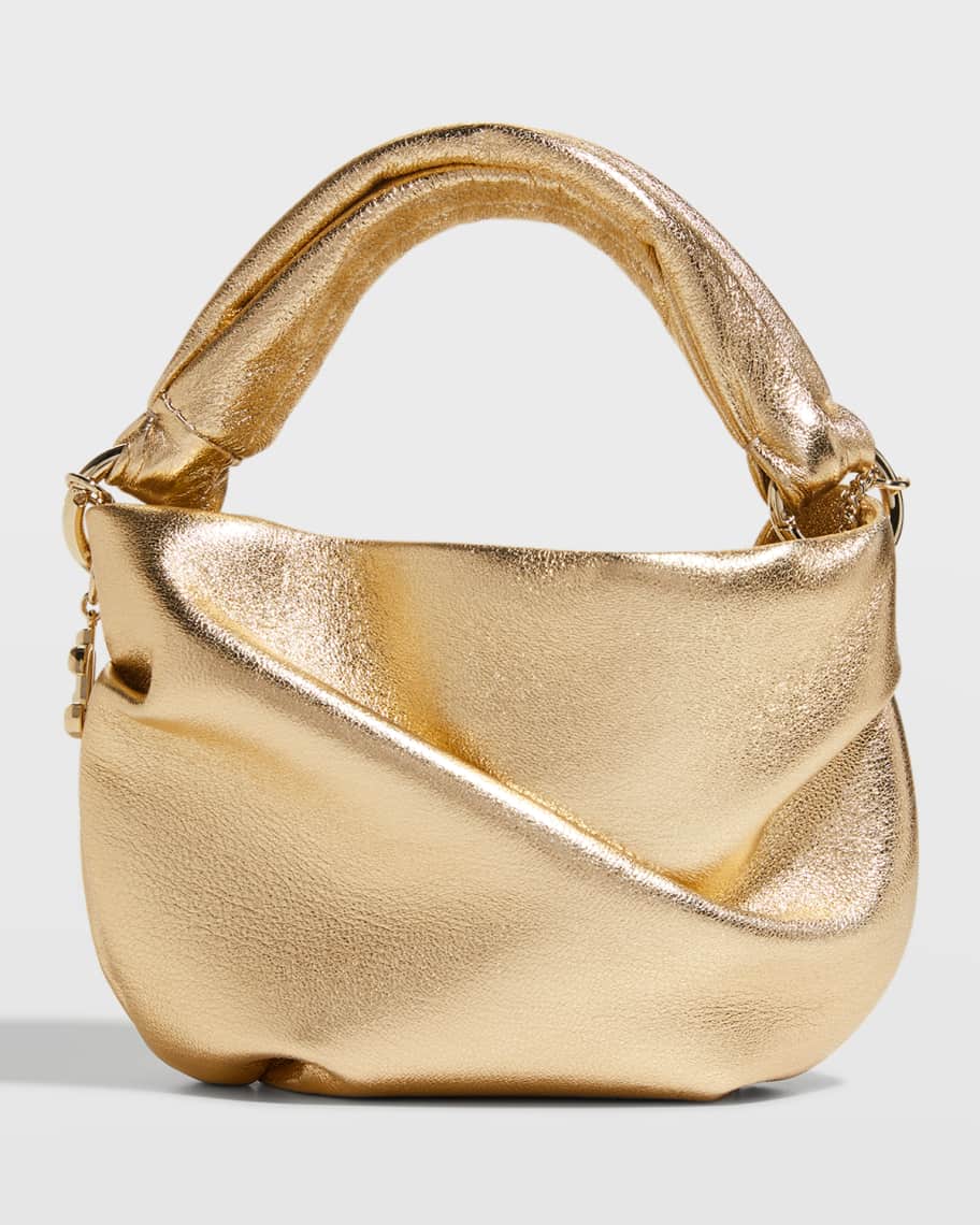 Jimmy Choo Bonny Metallic Leather Top-Handle Bag
