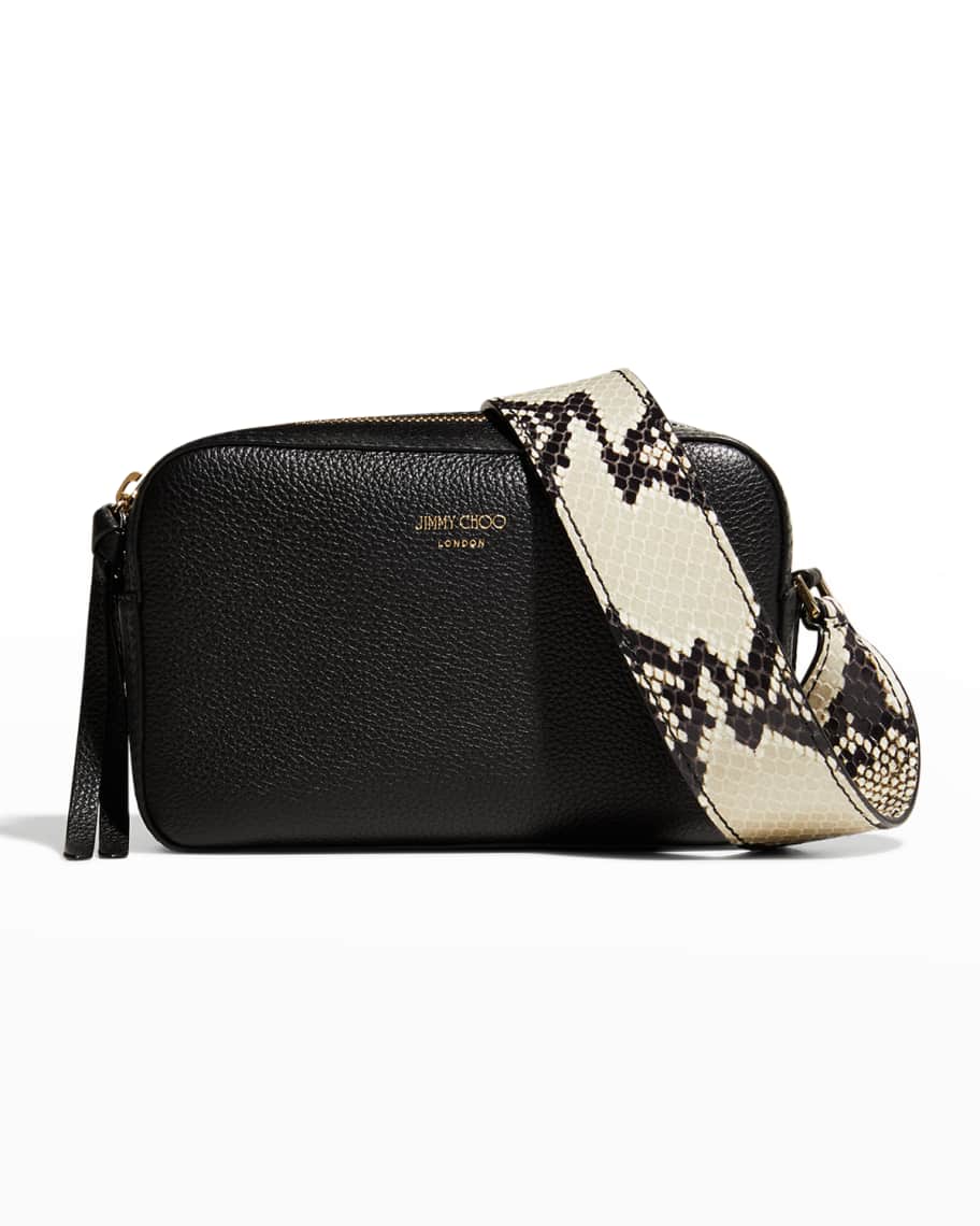 Jimmy Choo Pegasi SnakePrint Leather Camera Crossbody Bag Neiman Marcus