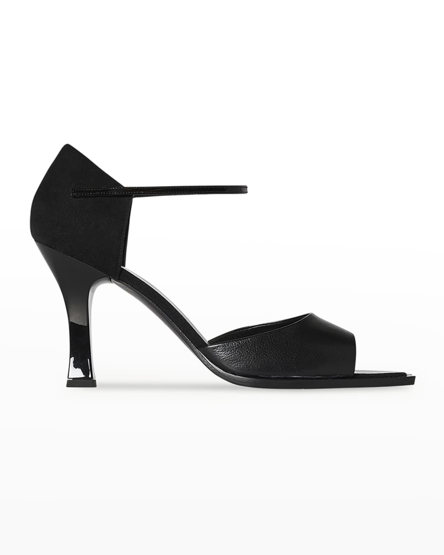 THE ROW MJ Calfskin AnkleStrap Sandals Neiman Marcus