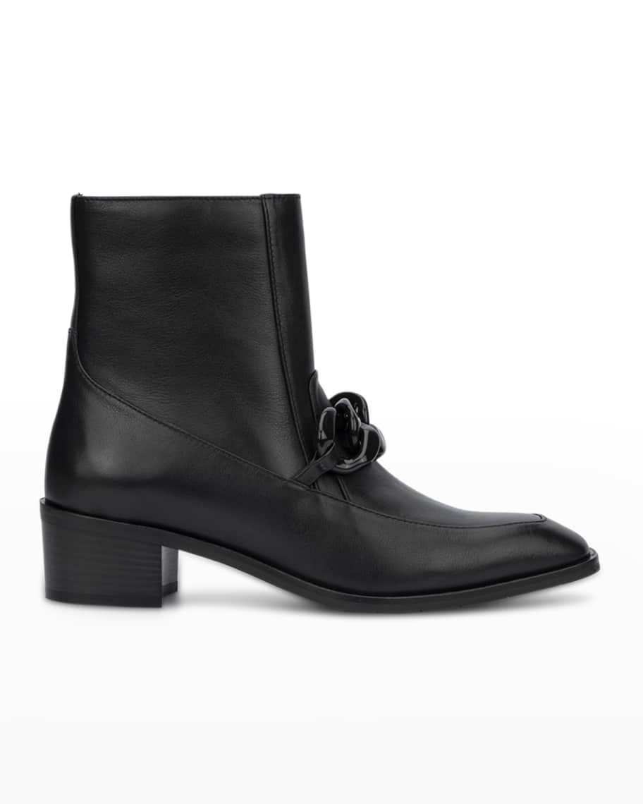Aquatalia Rizia Leather Chain Ankle Boots | Neiman Marcus