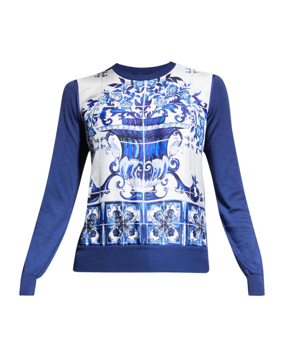 Dolce & Gabbana Crewneck Pullover Sweater with Year of the Pig Motive 38 IT Women