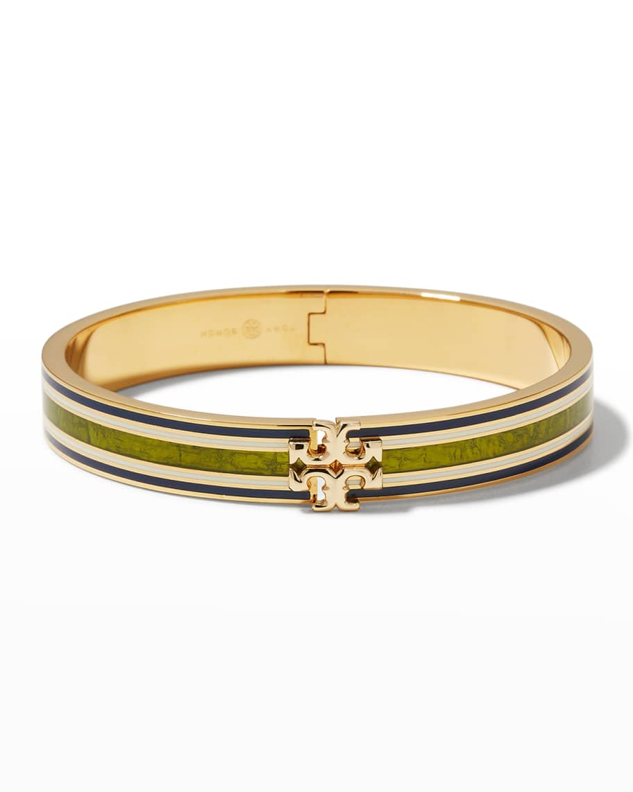 Tory Burch Kira Enamel Hinge Cuff Bracelet Neiman Marcus