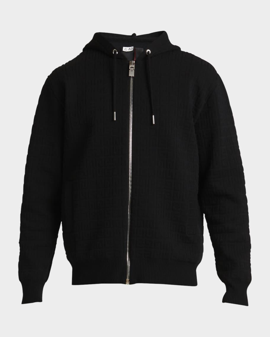 Givenchy Men's 4G Knit Zip Hoodie | Neiman Marcus