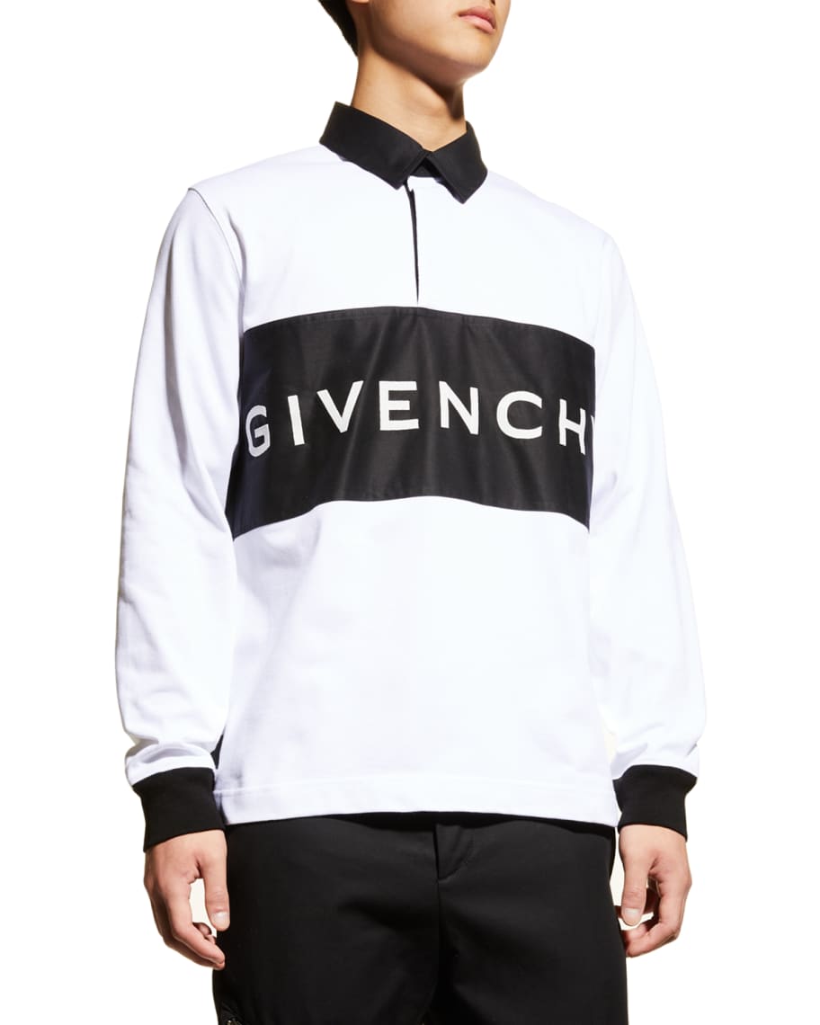 Givenchy Men's Rugby Logo Polo Shirt | Neiman Marcus