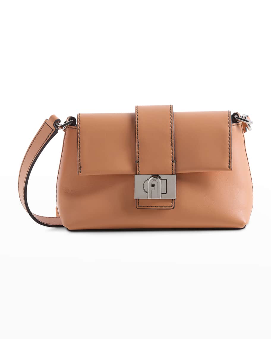 Furla Charlie Mini Flap Leather Crossbody Bag | Neiman Marcus