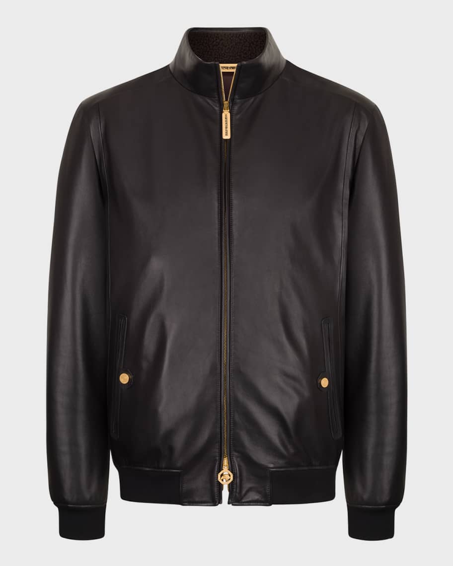 Stefano ricci store leather jacket