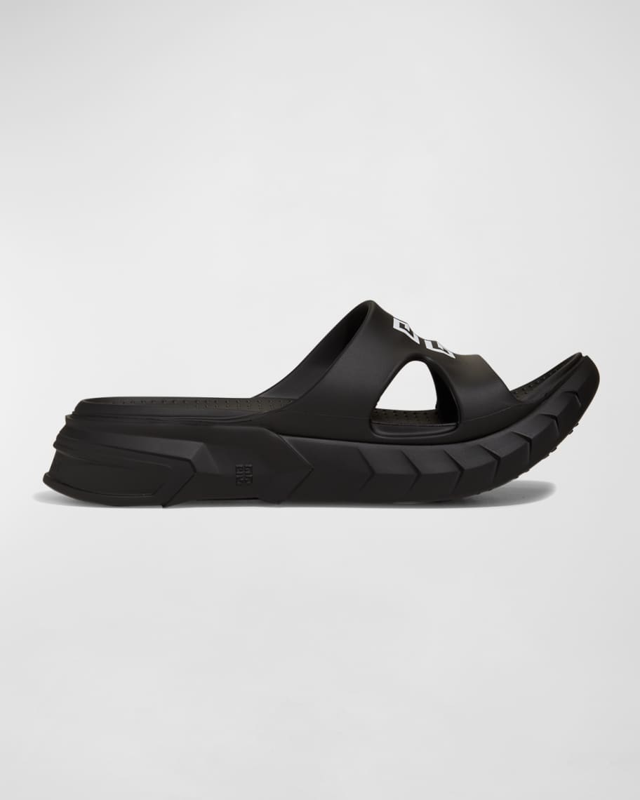 Givenchy Men's Marshmallow 4G Rubber Slide Sandals | Neiman