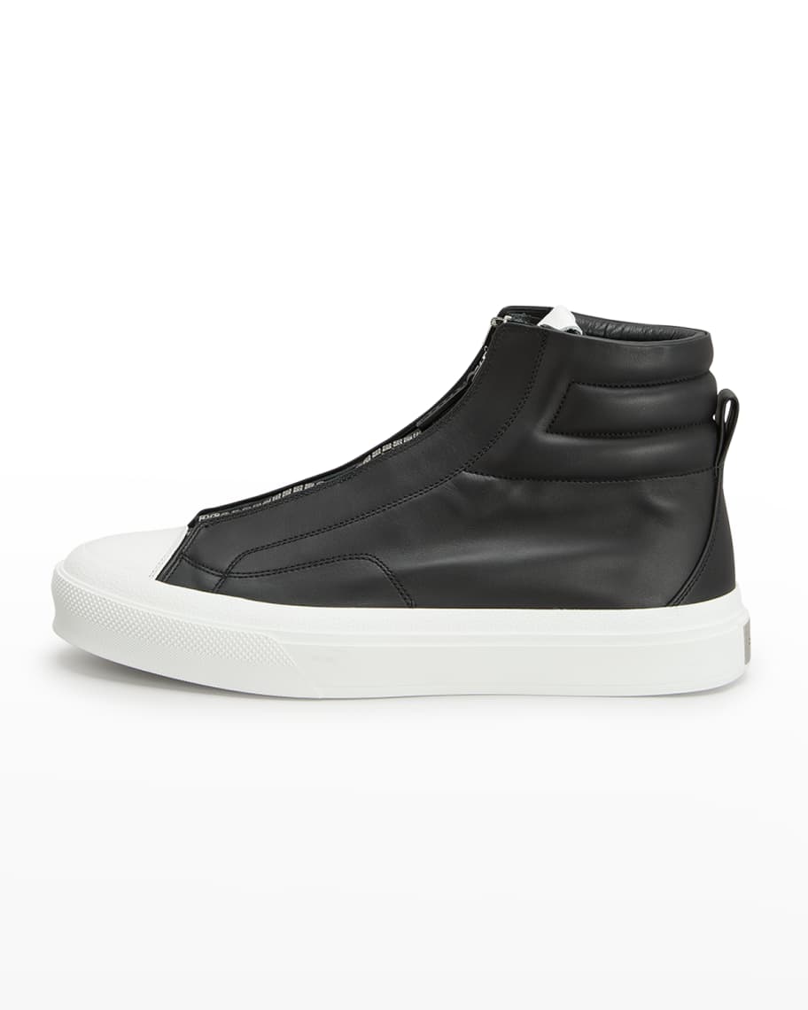 Givenchy Men's City 4G-Zip Leather High Top Sneakers | Neiman Marcus