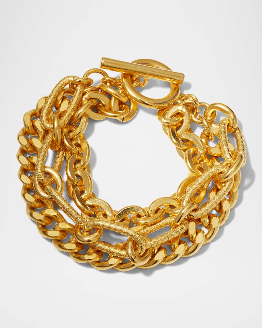 Ben Amun ゴールドチェーンブレスレット Ben-Amun Gold Multi-Chain Toggle Bracelet | Neiman Marcus