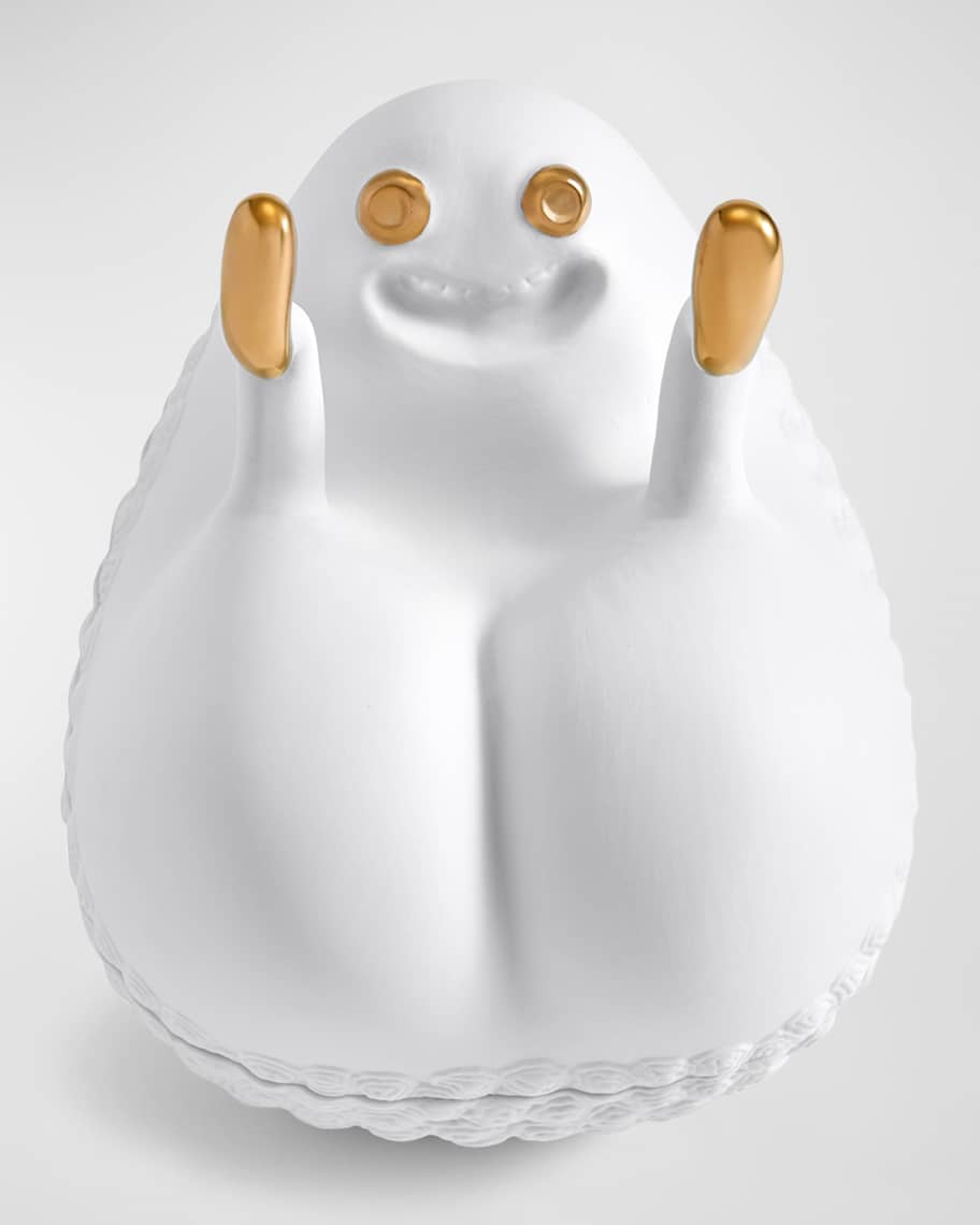 L'Objet Haas White & Gold Butts Up Box