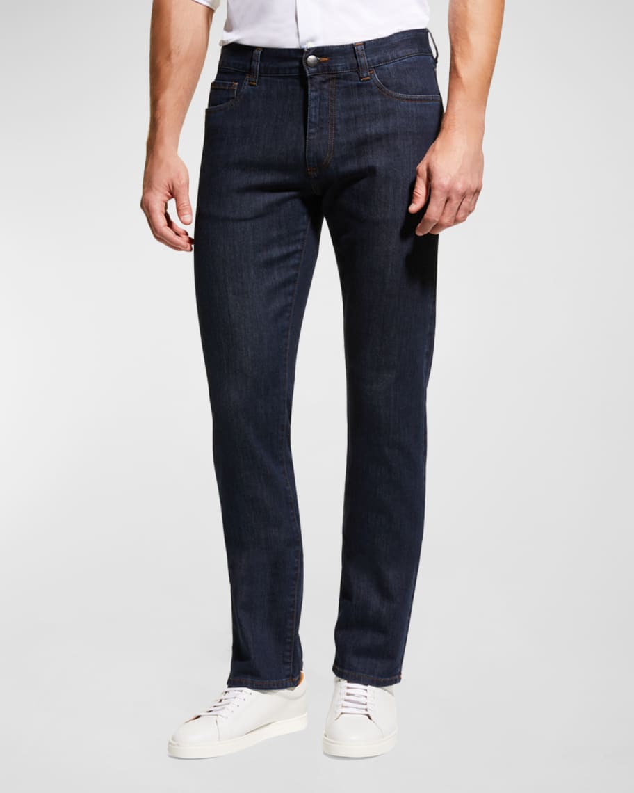 Canali Men's 5-Pocket Stretch Denim Jeans | Neiman Marcus